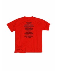 T-shirt à col rond imprimé rouge et noir Balenciaga