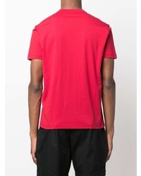 T-shirt à col rond imprimé rouge et noir Emporio Armani