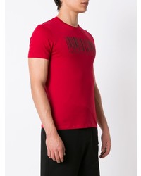 T-shirt à col rond imprimé rouge et noir Armani Exchange