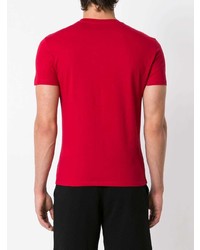 T-shirt à col rond imprimé rouge et noir Armani Exchange