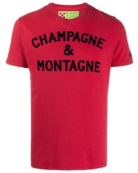 T-shirt à col rond imprimé rouge et noir MC2 Saint Barth
