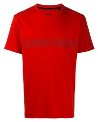 T-shirt à col rond imprimé rouge et noir rag & bone