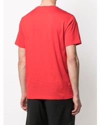 T-shirt à col rond imprimé rouge et noir Givenchy