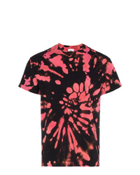 T-shirt à col rond imprimé rouge et noir Stain Shade