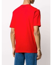 T-shirt à col rond imprimé rouge et noir DSQUARED2