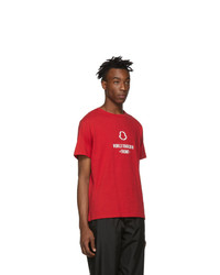 T-shirt à col rond imprimé rouge Moncler Genius