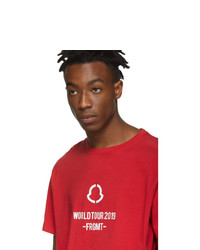 T-shirt à col rond imprimé rouge Moncler Genius