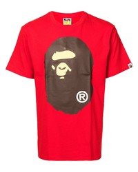 T-shirt à col rond imprimé rouge A Bathing Ape