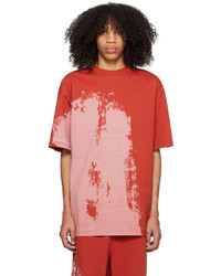 T-shirt à col rond imprimé rouge A-Cold-Wall*