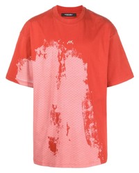 T-shirt à col rond imprimé rouge A-Cold-Wall*