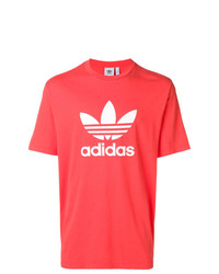 T-shirt à col rond imprimé rouge adidas