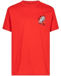 T-shirt à col rond imprimé rouge Anti Social Social Club
