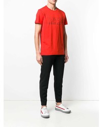 T-shirt à col rond imprimé rouge BOSS HUGO BOSS