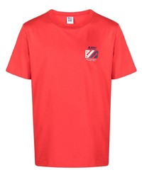 T-shirt à col rond imprimé rouge AUTRY