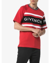 T-shirt à col rond imprimé rouge Givenchy