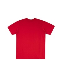 T-shirt à col rond imprimé rouge Supreme