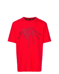 T-shirt à col rond imprimé rouge Blackbarrett