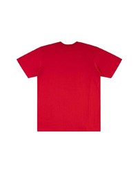 T-shirt à col rond imprimé rouge Supreme