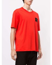 T-shirt à col rond imprimé rouge CK Calvin Klein