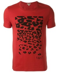 T-shirt à col rond imprimé rouge Burberry