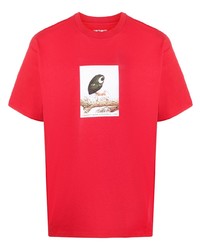 T-shirt à col rond imprimé rouge Carhartt WIP