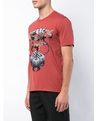 T-shirt à col rond imprimé rouge Givenchy