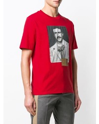 T-shirt à col rond imprimé rouge Loewe