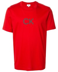 T-shirt à col rond imprimé rouge CK Calvin Klein