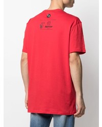 T-shirt à col rond imprimé rouge Philipp Plein