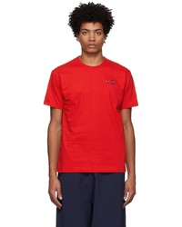 T-shirt à col rond imprimé rouge Comme Des Garcons Play