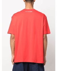 T-shirt à col rond imprimé rouge Comme Des Garcons SHIRT