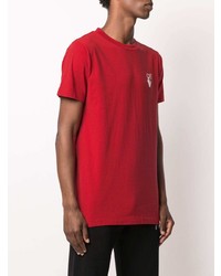 T-shirt à col rond imprimé rouge Off-White