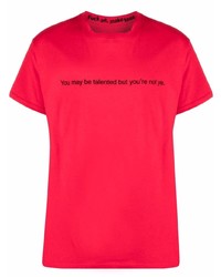 T-shirt à col rond imprimé rouge F.A.M.T.