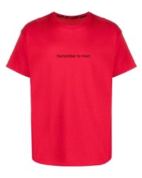 T-shirt à col rond imprimé rouge F.A.M.T.