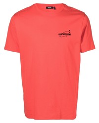 T-shirt à col rond imprimé rouge FIVE CM