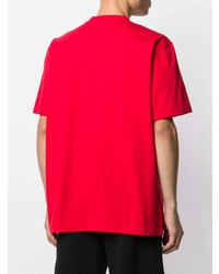 T-shirt à col rond imprimé rouge Marni