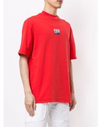 T-shirt à col rond imprimé rouge Boramy Viguier
