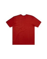 T-shirt à col rond imprimé rouge Supreme