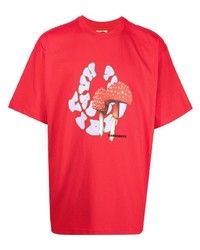 T-shirt à col rond imprimé rouge Garbage Tv