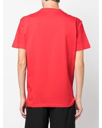 T-shirt à col rond imprimé rouge DSQUARED2