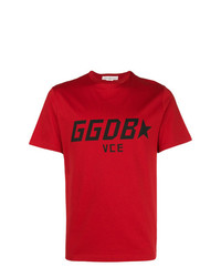T-shirt à col rond imprimé rouge Golden Goose Deluxe Brand
