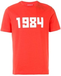 T-shirt à col rond imprimé rouge Gosha Rubchinskiy X Camper