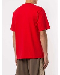 T-shirt à col rond imprimé rouge Supreme