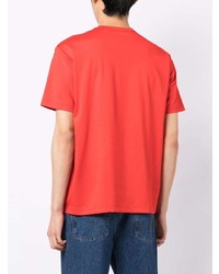 T-shirt à col rond imprimé rouge Junya Watanabe MAN