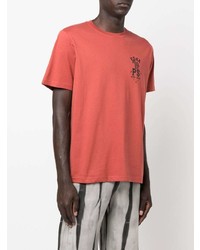 T-shirt à col rond imprimé rouge PS Paul Smith