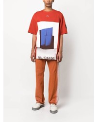 T-shirt à col rond imprimé rouge A-Cold-Wall*