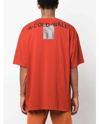 T-shirt à col rond imprimé rouge A-Cold-Wall*