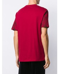 T-shirt à col rond imprimé rouge Versace Collection