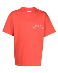 T-shirt à col rond imprimé rouge HONOR THE GIFT