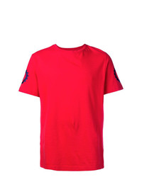 T-shirt à col rond imprimé rouge Hydrogen